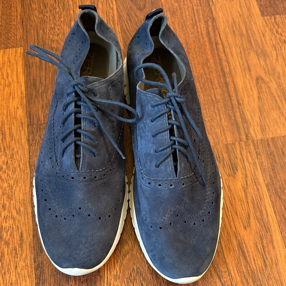 Cole Haan Zero Grand Blue Suede Sneakers